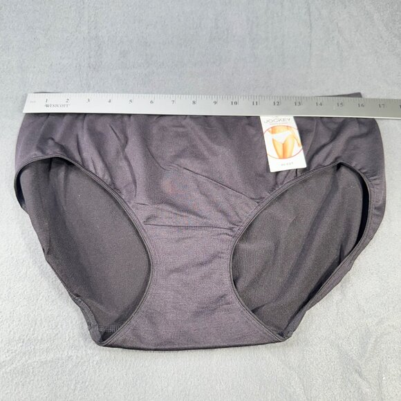 Jockey Women's Size XXL 9 Panty Hi Cut Smooth And Shine Black New With Tags - Picture 7 of 9